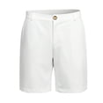 thumbnail image 3 of Mens Golf Dress Shorts 7 Inch Button Flat Front Loose Fitting Shorts Casual Elastic Waist Work Shorts with Pockets, 3 of 5