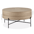 thumbnail image 4 of Bouclair Table Basse en Placage Taupe et Métal, 4 of 10