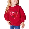 thumbnail image 2 of Penkiiy Haut à Manches Longues Imprimé Cœur pour Enfants Garçons Filles 3-4 Ans Rouge, 2 of 8