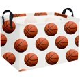 thumbnail image 1 of DDBASKET Rectangular Basketball Baskets Gift Basket Empty Kids Storage Bins Baby Boy Basket Kids Toy Storage Bin Organizer Box Basketball Room Decor for Home(Basketballs), 1 of 6