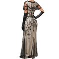 thumbnail image 3 of UPPADA Robe Cocktail à Col Rond pour Femmes Robe Queue de Poisson Robe Cocktail Sans Manches Robe Formelle Évasée Robe d'Invitée de Mariage Robe Cocktail Moulante Offres du Jour Aujourd'hui, 3 of 4