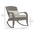 thumbnail image 3 of Outsunny Outdoor Wicker Adirondack Rocking Chair with Seat Cushion Pillow, 3 of 10