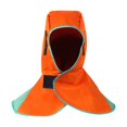 thumbnail image 2 of Almencla Flame Retardant Welding Hood Welding Hat Heat Resistant with Neck Shoulder Drape Orange, 2 of 8