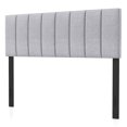 thumbnail image 1 of Gymax Linen Upholstered Headboard Vertical Channel Tufted Wood Leg for Full/Queen Gray, 1 of 10