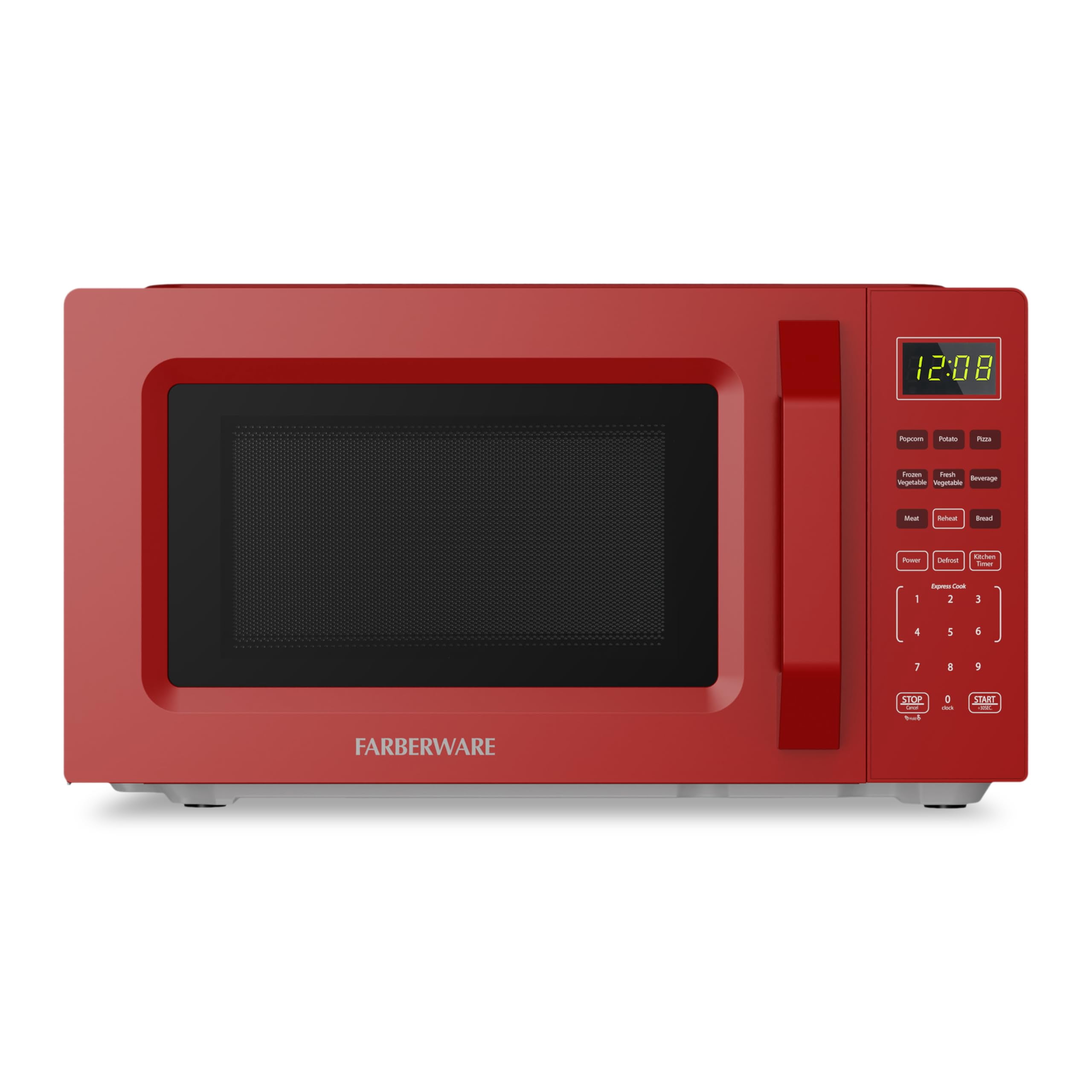 Farberware FMO07WEIRD Compact 700W 0.7 Cu. Ft Microwave Oven Red