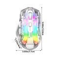 thumbnail image 3 of Save Big! Transparent RGB Gaming Mouse, 5-Gear DPI Adjustment, Wired, Wireless & Bluetooth Connection, for PC & Laptop Gaming, 3 of 6