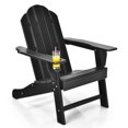 thumbnail image 1 of Costway Chaise Adirondack de Patio Résistante aux Intempéries pour Jardin et Terrasse avec Porte-Gobelet Noir, 1 of 7