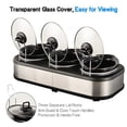 thumbnail image 2 of Heynemo Triple Slow Cooker 3x1.5 QT Stainless Steel Buffet Server, 2 of 5