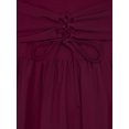 thumbnail image 4 of Xnihocha Robe Médiévale Renaissance Rétro pour Filles Halloween Manches Longues Évasées Lacée Maxi Longue Bourgogne 16, 4 of 7