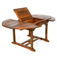 thumbnail image 2 of All Things Cedar Ensemble de Table Ovale Extensible 5 Pcs avec Chaises Empilables et Coussins Blancs, 2 of 3