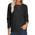 thumbnail image 2 of Women's Pocket Sweater 2025 - Lightweight Knit | Oversized Crewneck Pullover, 2 of 9