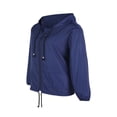 thumbnail image 4 of ESASSALY Raincoat Women Lightweight Waterproof Rain Jackets Packable Outdoor Hooded Windbreaker with Adjustable Drawstring, 4 of 10