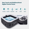 thumbnail image 4 of RELXTIME Inflatable Hot Tub 2 to 3 Person 61 Inch Outdoor Square Portable Home Spa with 110 Soothing AirJets,Spa Cover, Black, 4 of 5