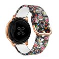thumbnail image 1 of ALMNVO (Single pack 3pack) 20mm Compatible with Galaxy Watch 5 4 40/44mm Watch 5 Pro 45mm Samsung Galaxy Watch 4 Classic 42/46mm Galaxy Watch Active 2/3 Flower Silicone Pattern Replacement Strap, 1 of 6