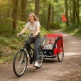 thumbnail image 2 of Aosom Remorque Bicyclette pour Enfant à 2 Places, Rouge, 2 of 10