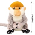 thumbnail image 3 of Jouet Singe Proboscis Réaliste Animal en Peluche Doux et Câlin Zoo de Collection pour Enfants et Adultes, 3 of 5
