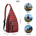 thumbnail image 3 of Abstract Plaid Sling Backpack - Modern Artistic Checkered Pattern Shoulder Bag, Durable Pack for Outdoor Adventures, 3 of 4