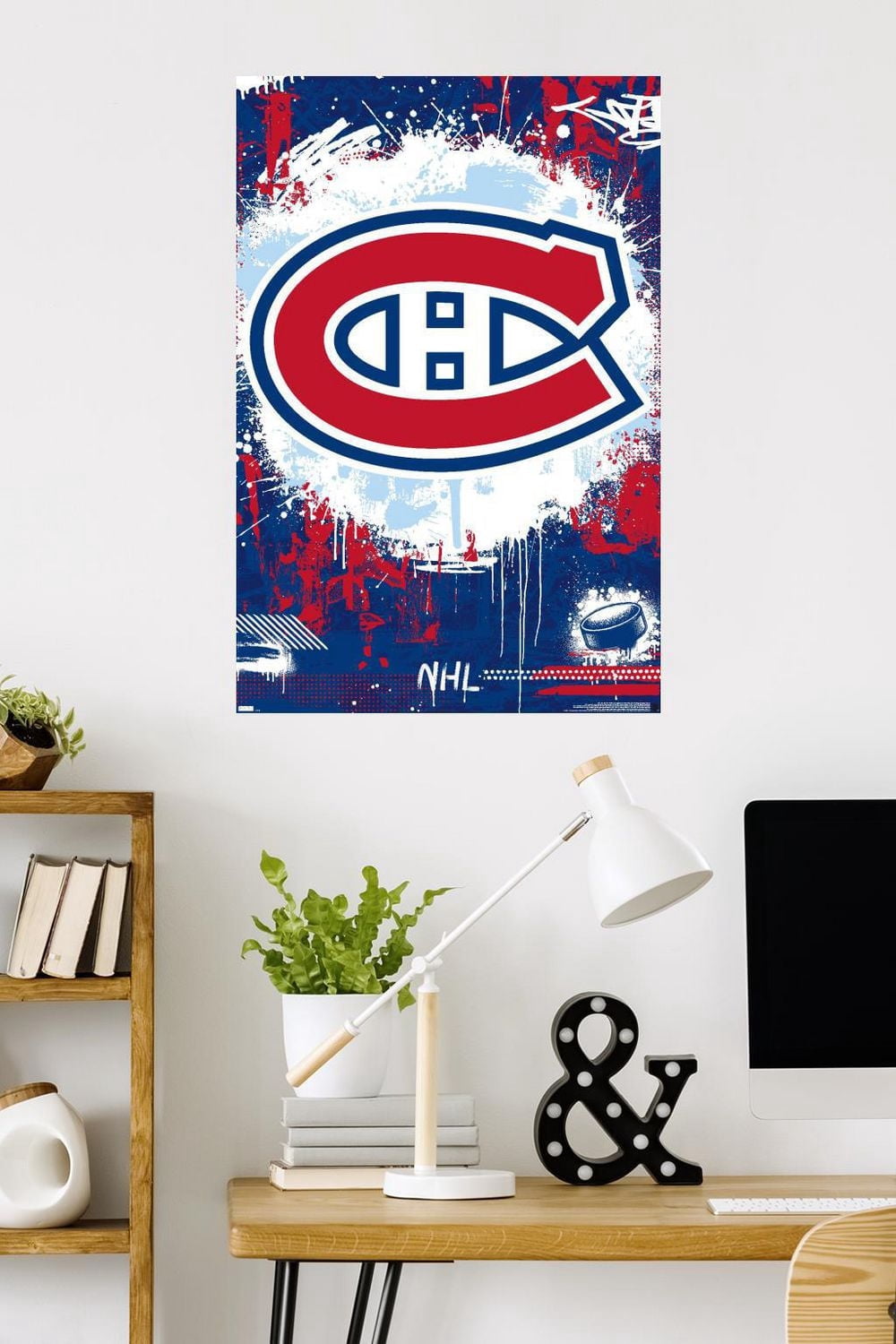 NHL Montreal Canadiens - Maximalist Logo 23 Wall Poster, 22.375" x 34"