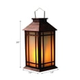 thumbnail image 2 of LED Solar Frosted Glass Pane Lantern Red, 2 of 3