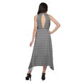 thumbnail image 2 of Moomaya Printed High-Low Style Sleeveless Dress For Women With Halter Neck, 2 of 5