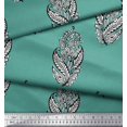 thumbnail image 2 of Soimoi Rayon Fabric Leaves & Floral Block Print Fabric by Yard 56 Inch Wide, 2 of 3
