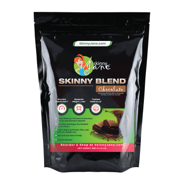 Skinny Jane Skinny Blend - Best Tasting Protein Shake - Smoothie Powder - Diet Friendly - Low Carb Drink - Diet Supplement - Appetite Control - 30 Servings - Rich Chocolate