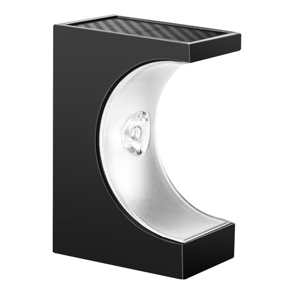 Solar-Powered Step Lights For Outdoor Patio Stair Lighting 3.66 in H x 2.48 in W x 1.54 in D Black Plastic