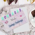 thumbnail image 3 of OUNONA Savings Challenge Binder Cash Organizer Marble Pattern Budgeting Binder 1 Set, 3 of 8