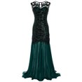 thumbnail image 4 of SMihono Robe Maxi Bohème d'Été pour Femmes Grande Taille Mode Robe Longue Maxi Sans Manches à Col en V à Paillettes pour Soirée, Bal de Promo, Plage, Évasée, 4 of 4