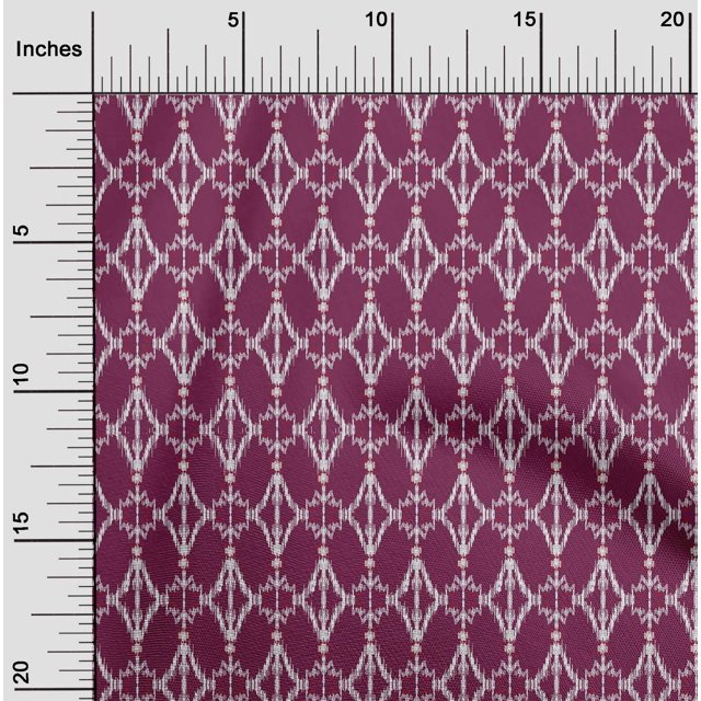 oneOone Tissu Lycra Polyester Tissu Imprimé Géométrique Ikat 1 Yard 56 Inch Wide
