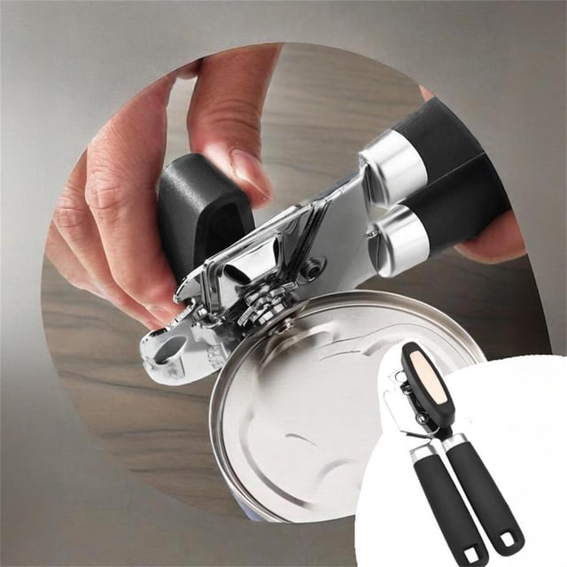 Heavy Duty Can Opener For Kitchen Effortless Smooth Operation Durable Metal With Ergonomic Handle Proof Design Rubber for Opening Brick Keys for Bartenders Opener Pressure Lover Bottle Purse Hand for