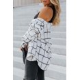 thumbnail image 3 of ORUYROP Womens Casual Plaid Shacket Button Down Long Sleeve Shirt, 3 of 5