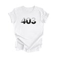 thumbnail image 1 of 403 Calgary Alberta Canada Area Code City Skyline Gift - Unisex T-Shirt - Inspired X, 1 of 1