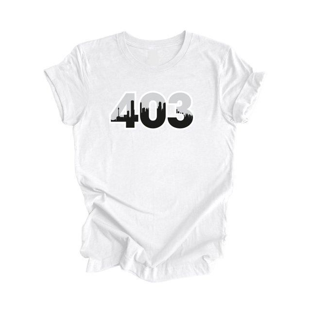 403 Calgary Alberta Canada Area Code City Skyline Gift - Unisex T-Shirt - Inspired X