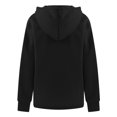 thumbnail image 4 of LUXUR Sweat à Capuche pour Femmes Pull à Manches Longues Décontracté Col en V Noir 5TG, 4 of 4