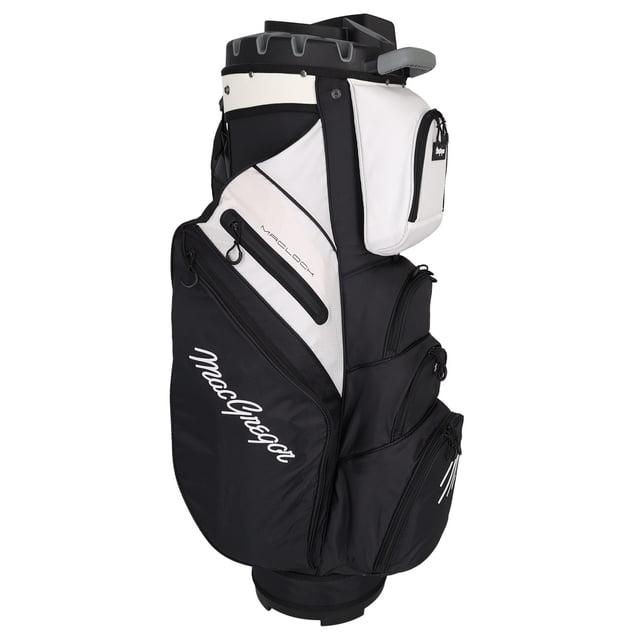 MacGregor Golf MACLOCK Sac de Chariot à Système Séparateur Ultime, Noir/blanc