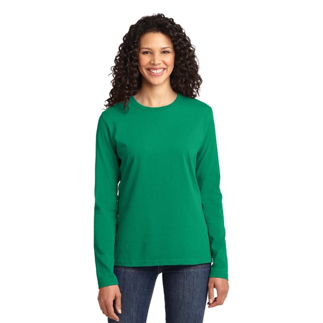 Port & Company Women's Long Sleeve Core Cotton T-Shirt LPC54LS