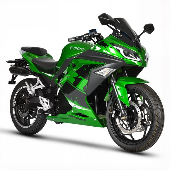 Emmo Zone MAX eBike - E Bike Motorcycle - 84V Dual Lithium - 140km Range - QS Super Torque Motor - Green