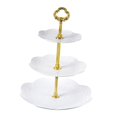 thumbnail image 3 of Cake Rack 3 Tiers Serving Tray Decor Decorative Wedding Party Décor Fruit Snack Plates Cup Cake Stand for Parties Celebration B, 3 of 8