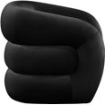 thumbnail image 4 of Meridian Furniture Roxbury Black Velvet Accent Chair, 4 of 14