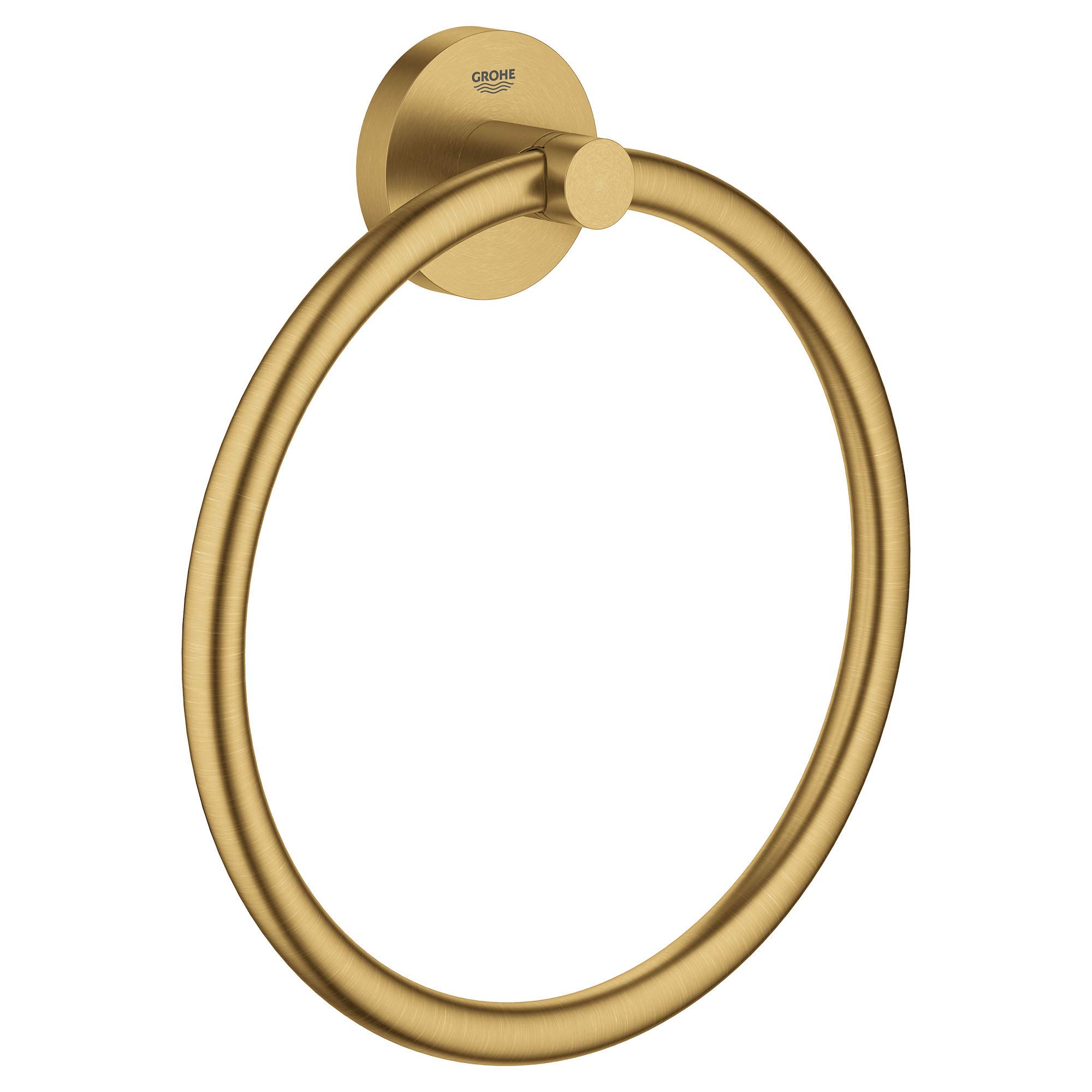 GROHE 40365GN1 Essentials Anneau Porte-Serviette, Brossé Frais Lever de Soleil