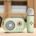 thumbnail image 3 of Mini Machine de Karaoké Machine de Karaoké pour Enfants et Adultes Mignonne Karaoké avec Ensemble de Microphone Haut-Parleur Bluetooth Portable avec Microphone Style Rétro Portatif pour, 3 of 8
