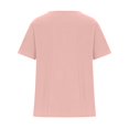 thumbnail image 5 of CHUANK Chemises pour Femmes Dames Liquidation T-Shirts d'Été Décontractés pour Femmes Col Rond Manches Courtes Imprimé Floral Chemise Ample Hauts, 5 of 5