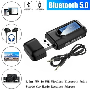 Bluetooth Adapter,2-in-1 Wireless Bluetooth Transmitter Receiver with LED Display,Wireless Audio Adapter for TV/PC/Wired Speaker/Headphones/Car/Home Music Stream Stereo System (Black)
