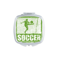 thumbnail image 1 of Football Player Scores Goal Football Square Mirror Portable Compact Pocket Makeup Double Sided Glass, 1 of 3