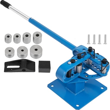 VEVOR YP-9 Cintreuse Manuelle Compacte pour Dessus d'Établi, Machine de Cintrage de Tuyaux, 7 Matrices, Tige de Tube en Métal de 1 à 3 Po, Cintreuse de Tuyaux, Montage de 44 Pi, Poignée Télescopique pour Revêtement en Poudre, Épaisseur Maximale 5/8, Largeur de 1 à 15/16 Po
