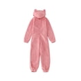 thumbnail image 2 of Solid Color Parent-Child Suit, Long Sleeve Family Pajamas Set, Round Neck Zipper Hoodie, 2 of 7