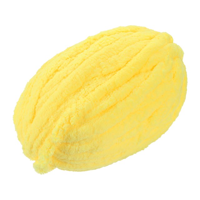 Unique Bargains Fil Chenille Épais en Polyester Jaune Chaud, 27 m x 2 cm, 1 Pce