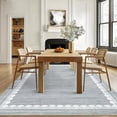 thumbnail image 3 of Washable Area Rug 9x12ft – Soft Non-Slip Low Pile Carpet with Modern Border Design, Neutral Grey – Large Rug for Living Room, Bedroom and Dining Room, 3 of 7