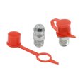 thumbnail image 3 of Unique Bargains M8 Silver Tone Thread Straight Grease Nipple Fittings w/ Red Dust Cap for Car 10 Set, 3 of 6